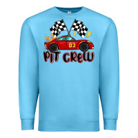 Ocean Blue pit crew boys birthday race car Premium Sweatshirt - MaliasSmallBusiness