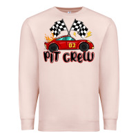 Pale Pink pit crew boys birthday race car Premium Sweatshirt - MaliasSmallBusiness
