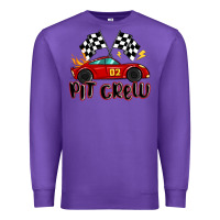 Purple pit crew boys birthday race car Premium Sweatshirt - MaliasSmallBusiness