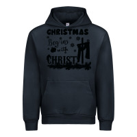 Navy Christmas Begins With Christ Urban Hoodie - Bettercallsaul
