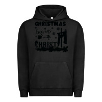 Pigment Black Christmas Begins With Christ Urban Hoodie - Bettercallsaul