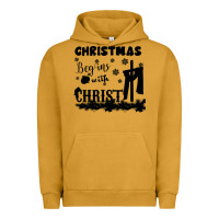 Pigment Peanut Butter Christmas Begins With Christ Urban Hoodie - Bettercallsaul