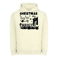 Pigment Pistachio Christmas Begins With Christ Urban Hoodie - Bettercallsaul