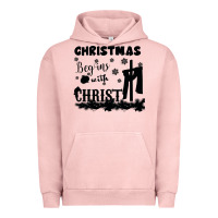 Pigment Salmon Christmas Begins With Christ Urban Hoodie - Bettercallsaul
