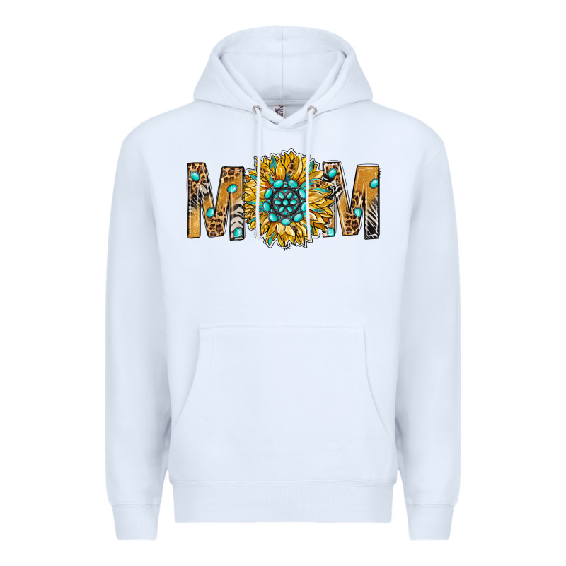 Western Mom With Gemstone And Sunflower Premium Hoodie by BundleAndBundleShop | Teevron