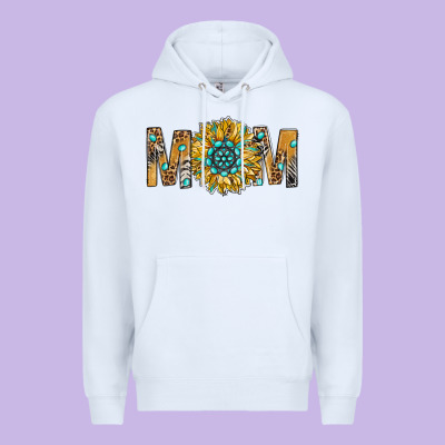Western Mom With Gemstone And Sunflower Premium Hoodie Designed By Bundleandbundleshop