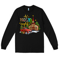 Black the church  holy night western truck Long Sleeve Tee - AdoDesignShop