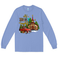 Colony Blue the church  holy night western truck Long Sleeve Tee - AdoDesignShop