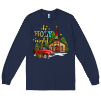 Navy the church  holy night western truck Long Sleeve Tee - AdoDesignShop
