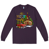 Plum the church  holy night western truck Long Sleeve Tee - AdoDesignShop