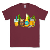 Burgundy beer coffee cups Classic Tee - AdoDesignShop