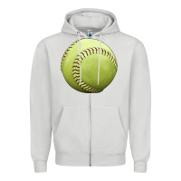 Dove Grey softball ball Zipper Hoodie - JahusDesignShop