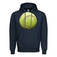 Navy softball ball Zipper Hoodie - JahusDesignShop