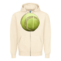 Sandshell softball ball Zipper Hoodie - JahusDesignShop