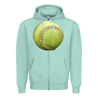 Seafoam softball ball Zipper Hoodie - JahusDesignShop