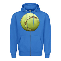 True Royal softball ball Zipper Hoodie - JahusDesignShop