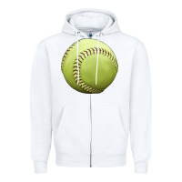 White softball ball Zipper Hoodie - JahusDesignShop