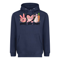 Navy peace love easter Heavyweight Hoodie - MaliasSmallBusiness