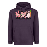 Plum peace love easter Heavyweight Hoodie - MaliasSmallBusiness