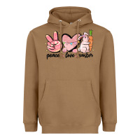 Toasted Coconut peace love easter Heavyweight Hoodie - MaliasSmallBusiness