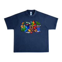 Navy autism nurse Urban Heavy Tee - Zillion Design Studio
