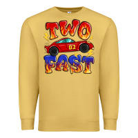 Antique Gold two fast boys birthday racing car Premium Sweatshirt - MaliasSmallBusiness