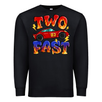 Black two fast boys birthday racing car Premium Sweatshirt - MaliasSmallBusiness