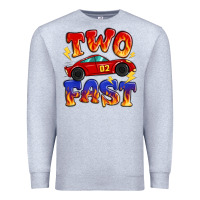 Heather Grey two fast boys birthday racing car Premium Sweatshirt - MaliasSmallBusiness