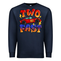 Navy two fast boys birthday racing car Premium Sweatshirt - MaliasSmallBusiness