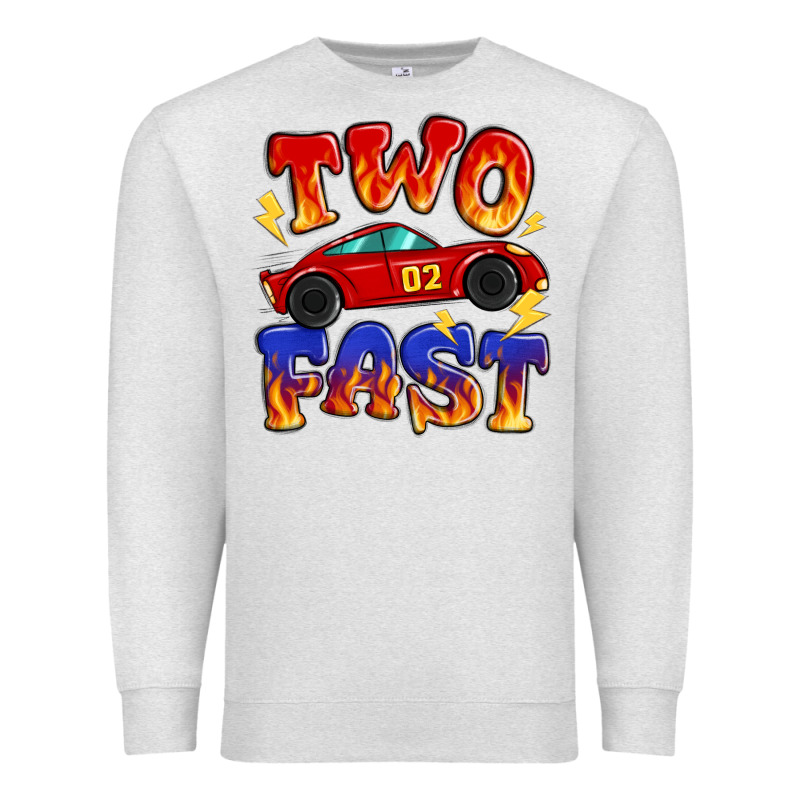 Two Fast Boys Birthday Racing Car Premium Sweatshirt by MaliasSmallBusiness | Teevron
