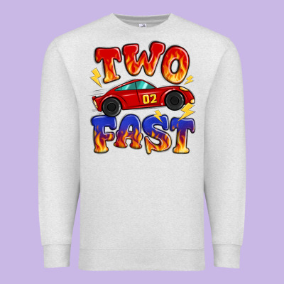 Two Fast Boys Birthday Racing Car Premium Sweatshirt Designed By Maliassmallbusiness