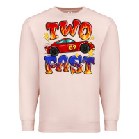 Pale Pink two fast boys birthday racing car Premium Sweatshirt - MaliasSmallBusiness