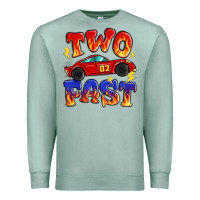Seafoam two fast boys birthday racing car Premium Sweatshirt - MaliasSmallBusiness