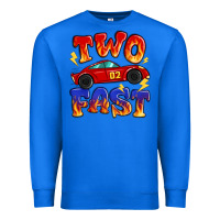 True Royal two fast boys birthday racing car Premium Sweatshirt - MaliasSmallBusiness