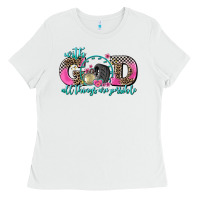 White with god all things are possible race Ladies Tee - AdoDesignShop