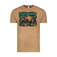Vintage Camel stay wild aztec bison Vintage Tee - RanaPortraitStore