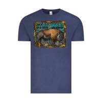 Vintage Denim stay wild aztec bison Vintage Tee - RanaPortraitStore
