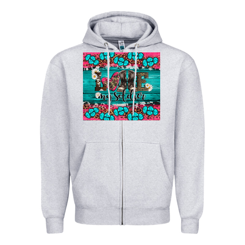 Armed Forces Day Love My Soldier Zipper Hoodie by Artiststas | Teevron