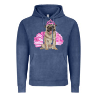 Vintage Denim Balerina pug with tutu Vintage Hoodie - RanaPortraitStore
