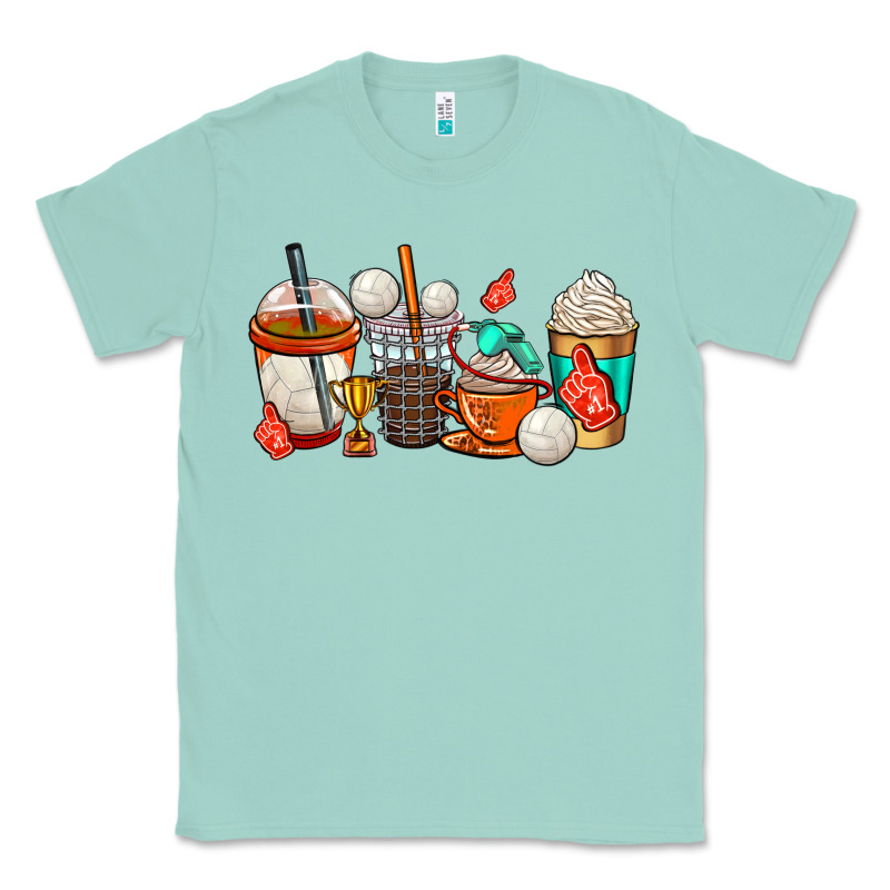 Volleyball Coffee Cups Classic Tee by AdoDesignShop | Teevron