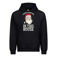 Black There's Some Ho Ho Ho's in this House Santa Claus Urban Hoodie - Bettercallsaul