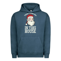 Pigment Midnight Navy There's Some Ho Ho Ho's in this House Santa Claus Urban Hoodie - Bettercallsaul