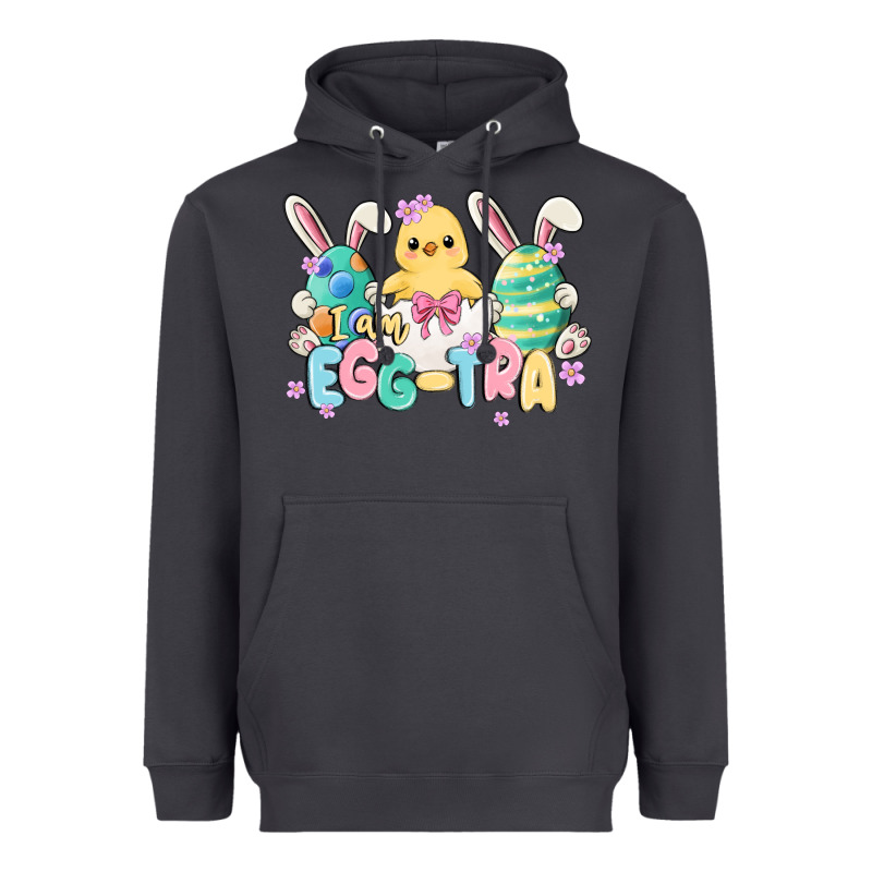 I Am Eggtra Heavyweight Hoodie by MaliasSmallBusiness | Teevron