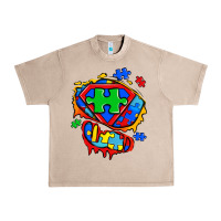 French Oak autism superhero ripped tshirt Urban Heavy Tee - Zillion Design Studio