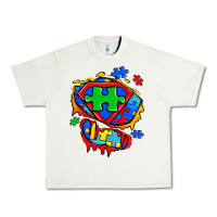 Pistachio autism superhero ripped tshirt Urban Heavy Tee - Zillion Design Studio