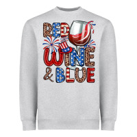Heather Grey red wine and blue Heavyweight Sweatshirt - Zillion Design Studio