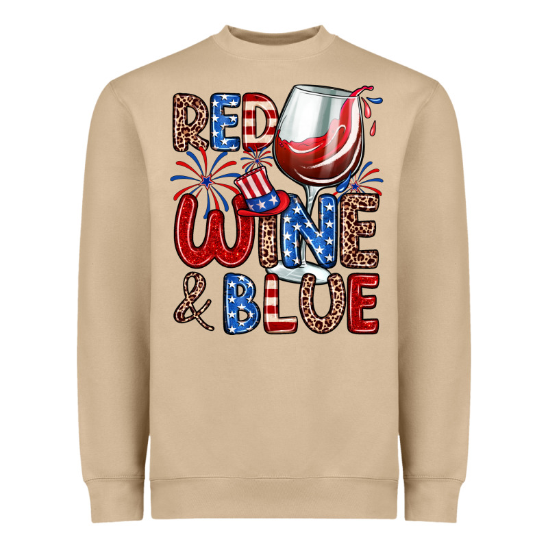 Red Wine And Blue Heavyweight Sweatshirt by Zillion Design Studio | Teevron