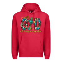Cardinal With God All Things Are Possible With Cross Premium Hoodie - BundleAndBundleShop