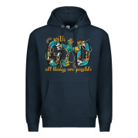 Navy With God All Things Are Possible With Cross Premium Hoodie - BundleAndBundleShop