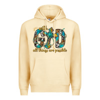 Pina Colada With God All Things Are Possible With Cross Premium Hoodie - BundleAndBundleShop